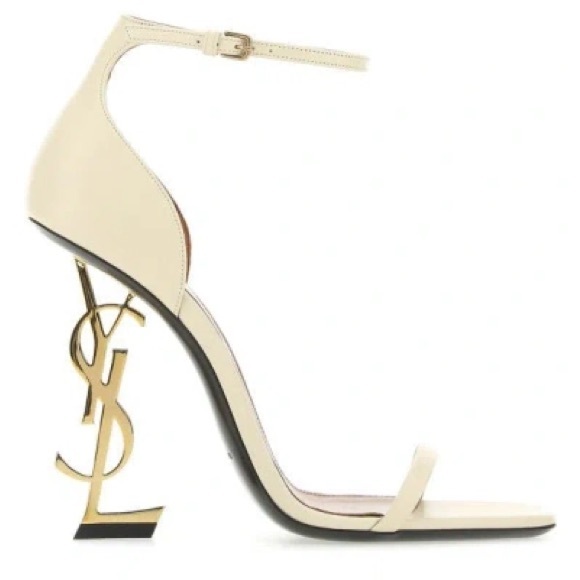 YSL Opyum sandal yves saint laurent stiletto beige gold pump 110mm sz 40 - Picture 1 of 15